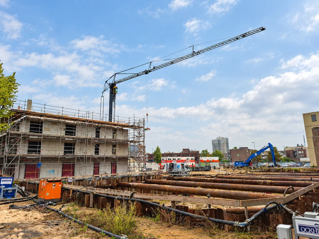 Mooie stappen op de bouwplaats